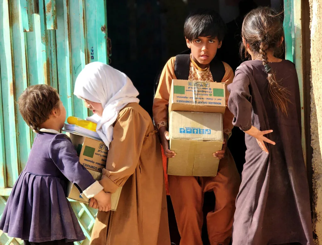 Gate of Hope team delivering food and essential kits in Afghanistan